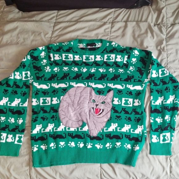 angry cat sweater